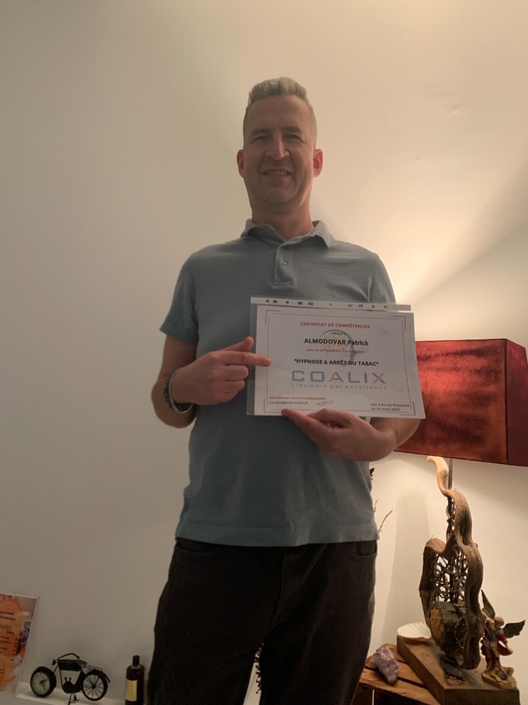 photo diplome Patrick Almodovar Renais’ Sens