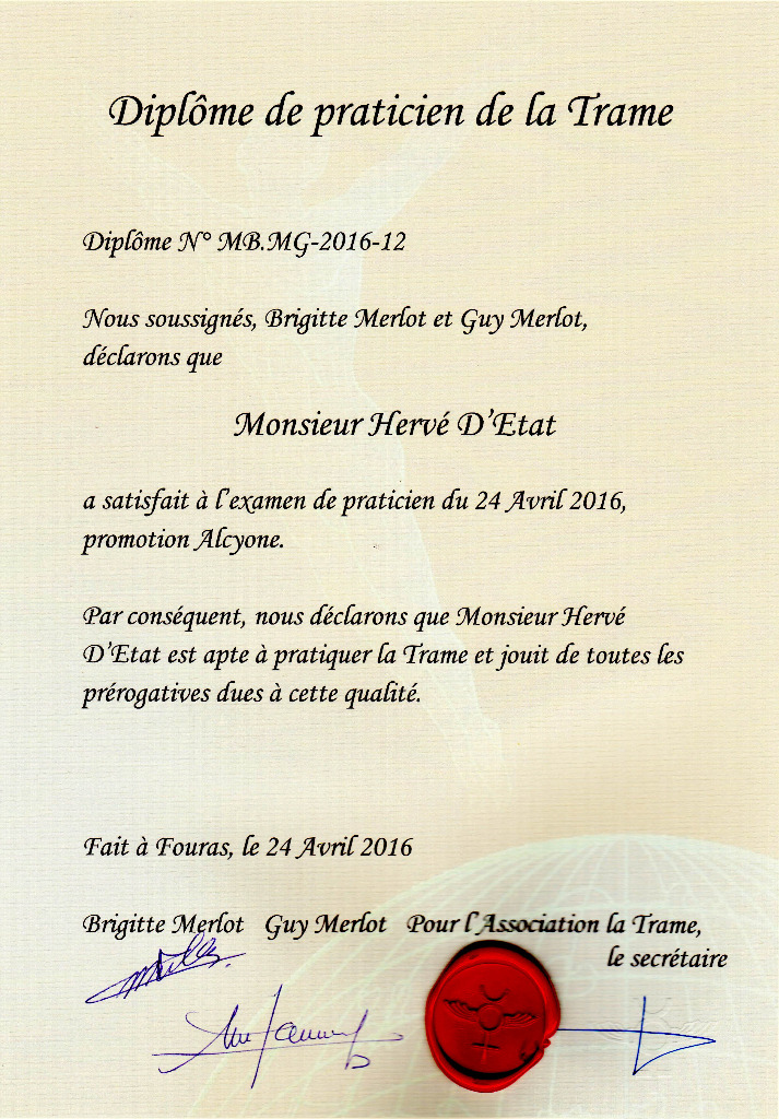 photo diplome Hervé d’ETAT