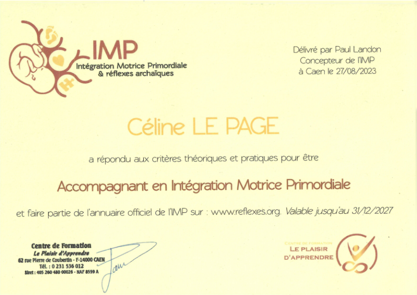 photo diplome LE PAGE Celine 