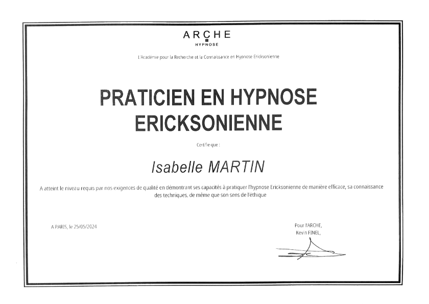 photo diplome Isabelle Martin