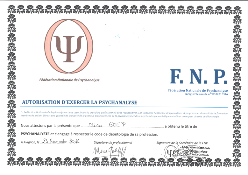 photo diplome Mina GOEPP