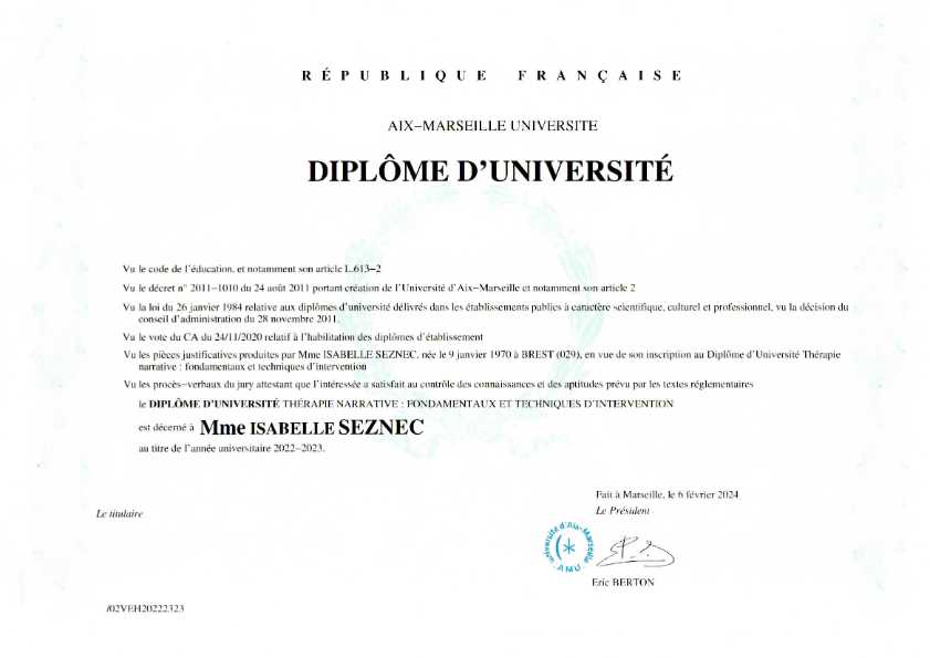 photo diplome Isabelle Salazar