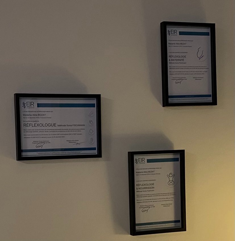 photo diplome DOUCE HEURE REFLEXOLOGIE