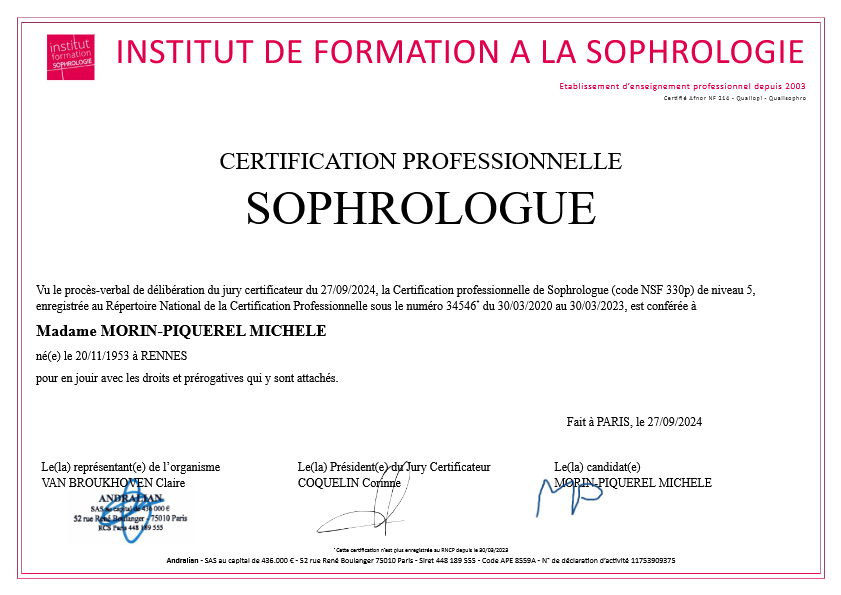 photo diplome Morin-Piquerel Michèle