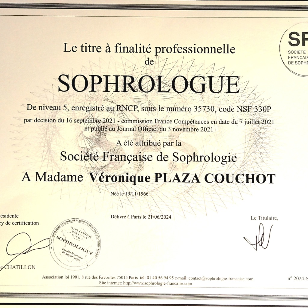 photo diplome Véronique PLAZA