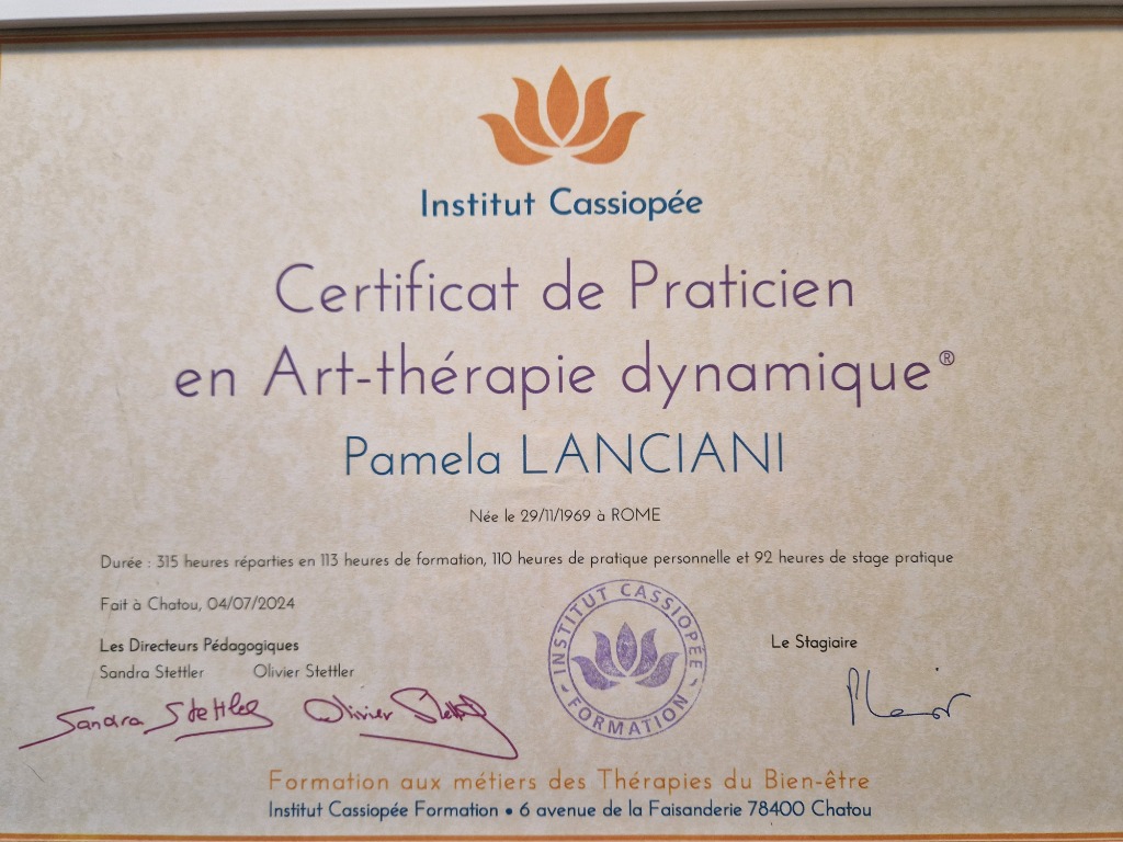 photo diplome Pamela Lanciani - Souffle Créateur