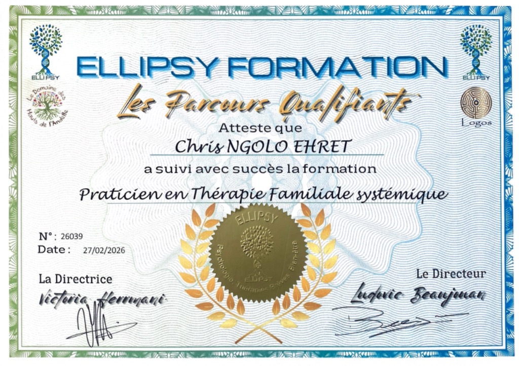 photo diplome Chris NGOLO EHRET