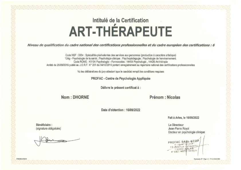 photo diplome Nicolas Dhorne