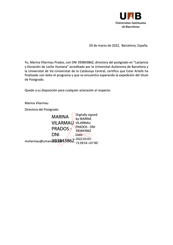 photo diplome Ester Artells - Haricot en Provence