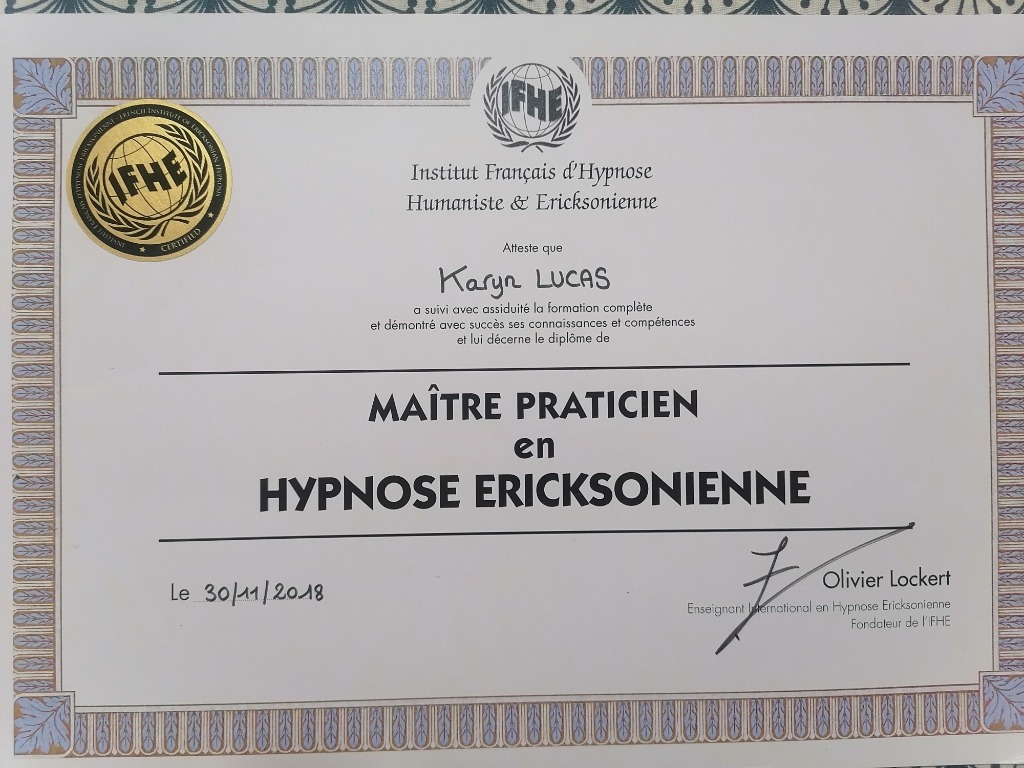 photo diplome Karyn Piloquet 