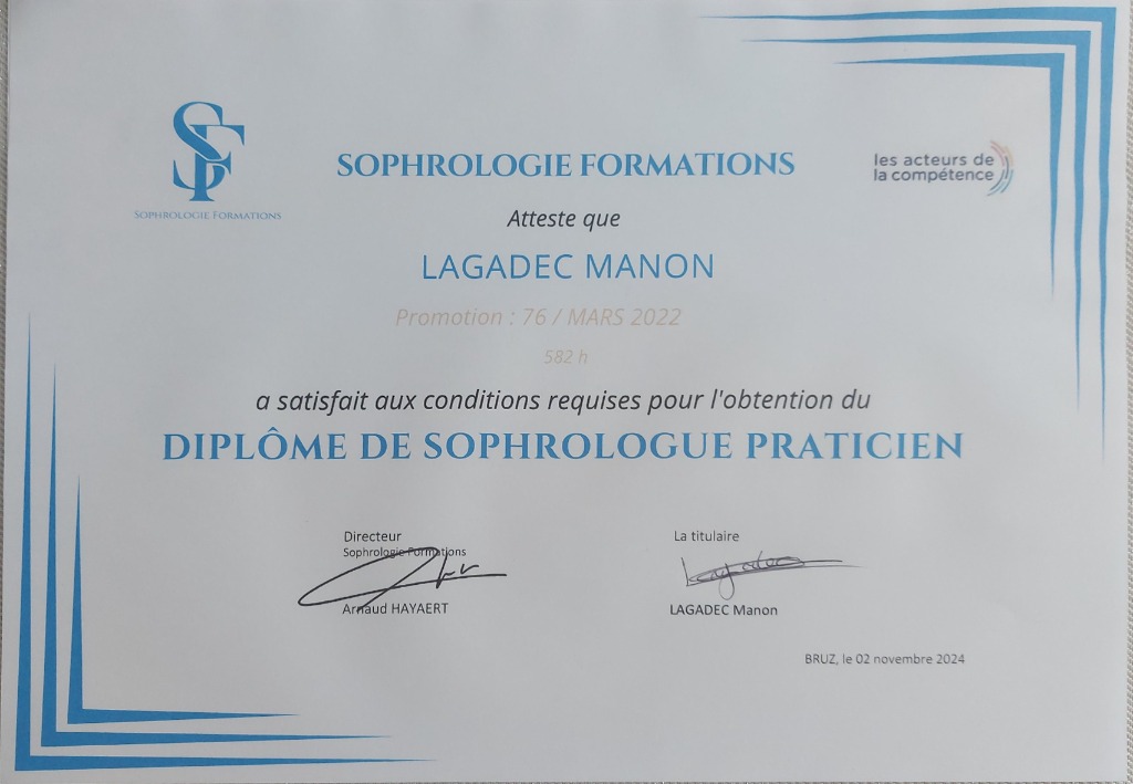 photo diplome Manon LAGADEC