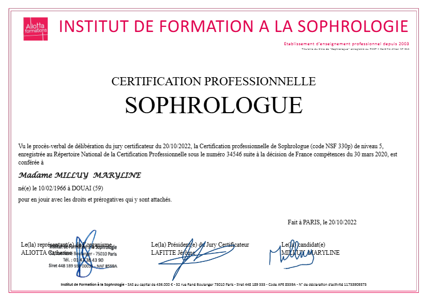 photo diplome Maryline Milluy