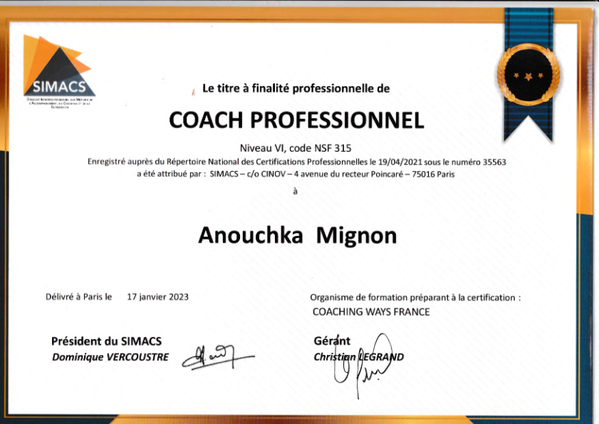 photo diplome Anouchka Mignon