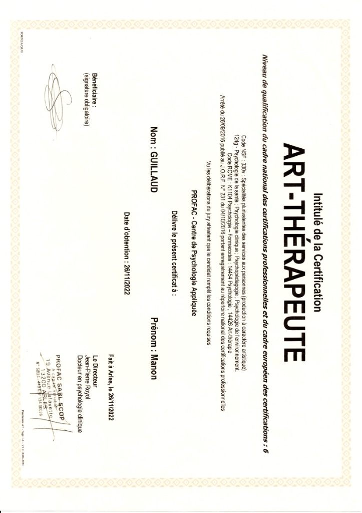 photo diplome GUILLAUD Manon