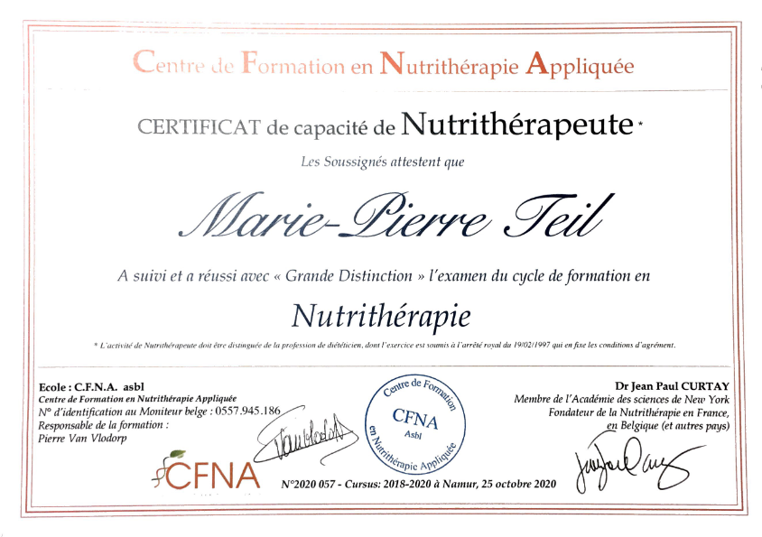 photo diplome Marie-Pierre Teil