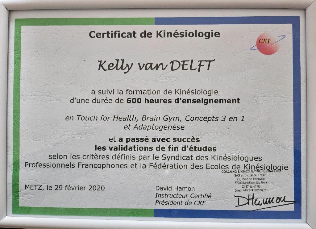 photo diplome Kelly van Delft