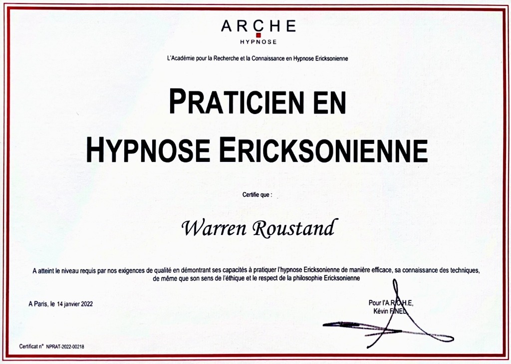 photo diplome Warren Roustand