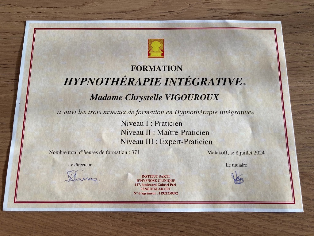 photo diplome Chrystelle Vigouroux