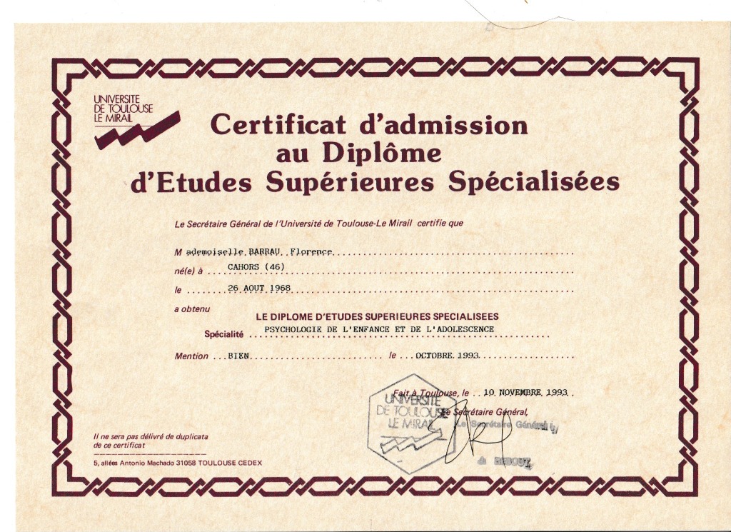 photo diplome Florence BARRAU