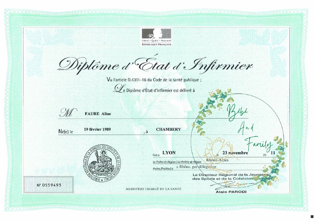 photo diplome ALESSI Aline (E.I) - Bébé And Family