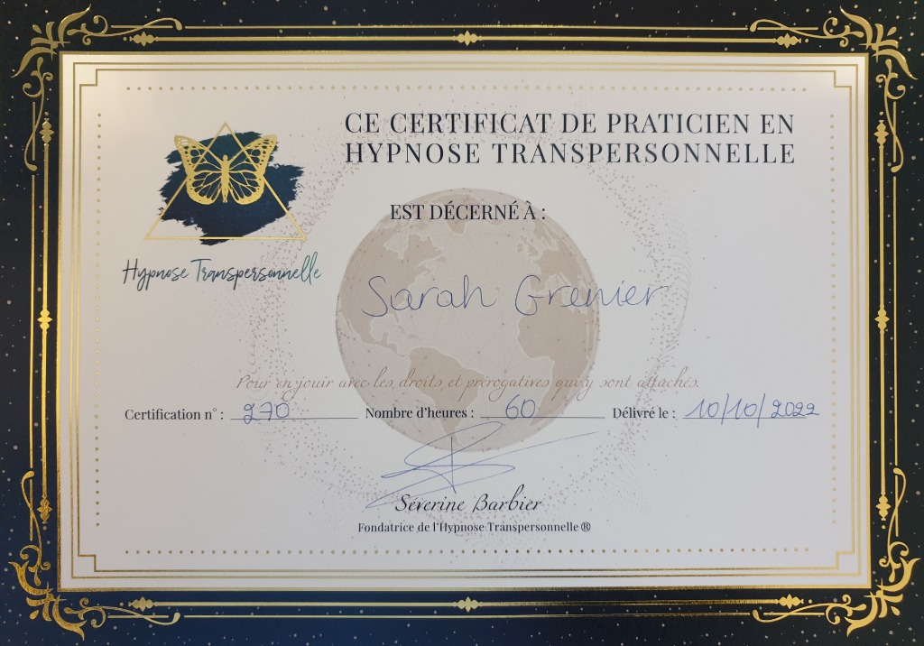 photo diplome Sarah GRENIER