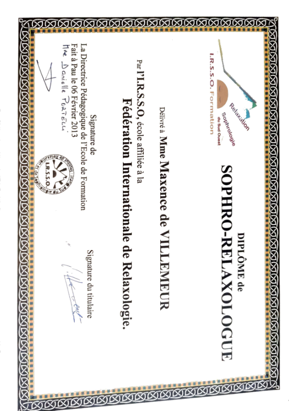 photo diplome Billette de Villemeur Maxence