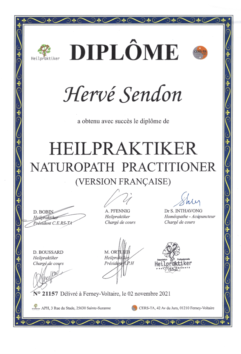 photo diplome Hervé Sendon