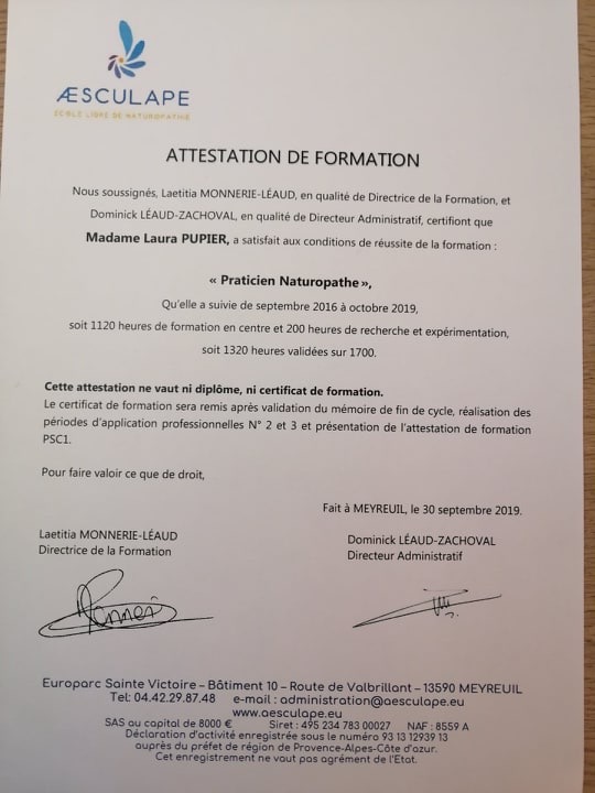 photo diplome Laura Maréchal