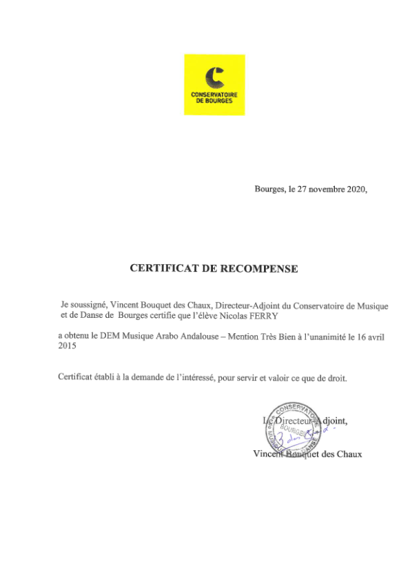 photo diplome Omkara Sonothérapie - Nicolas Ferry - Bourges (18)