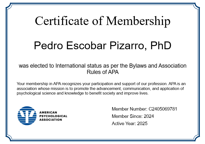 photo diplome Lidera Cabinet - Thérapie brève et relation d’aide