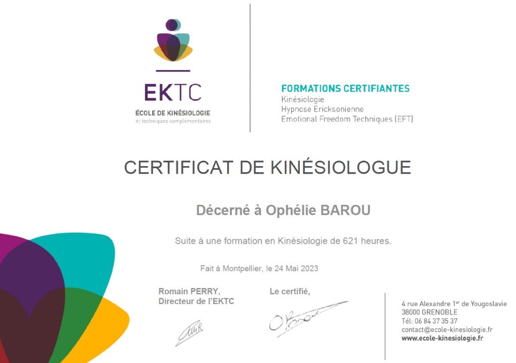 photo diplome Ophelie Barou