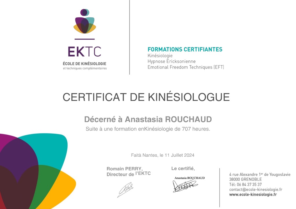 photo diplome Anastasia _ ESPACE ANA SKAIA