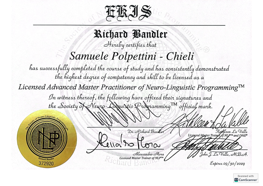 photo diplome Samuele Polpettini