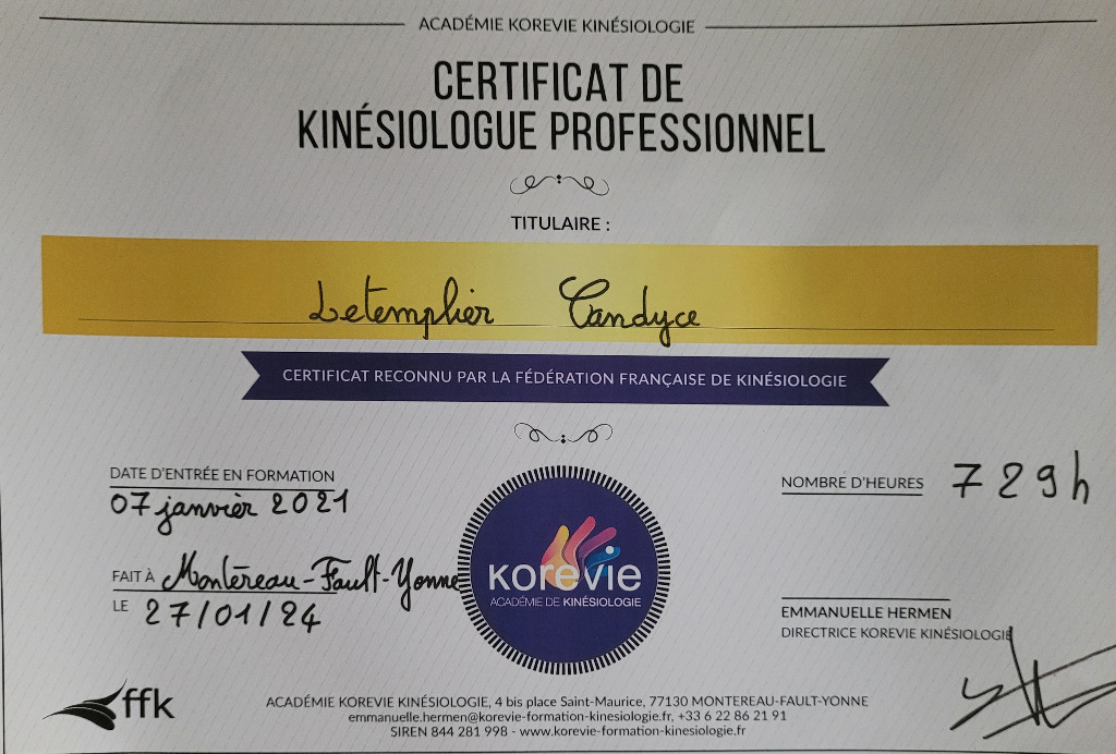 photo diplome Candyce Letemplier