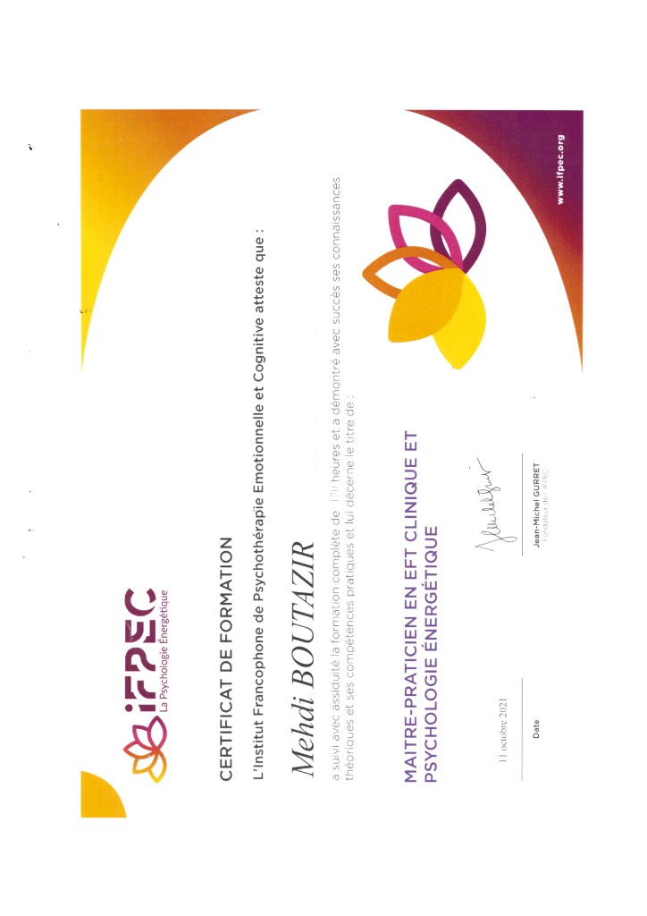 photo diplome Mehdi Boutazir