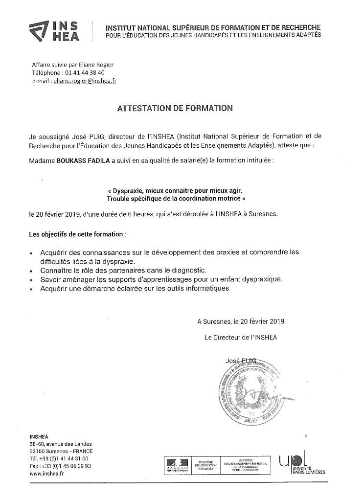 photo diplome Fadila Baaoui