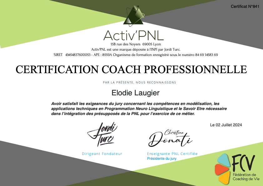 photo diplome Élodie LAUGIER