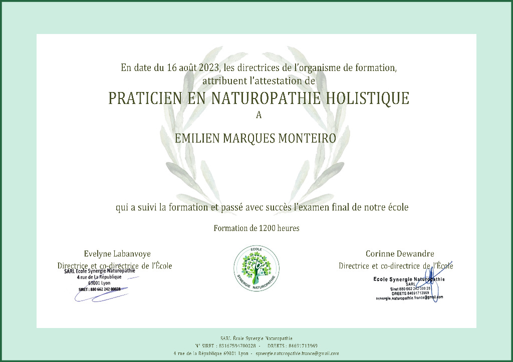 photo diplome Aux sources de ma nature