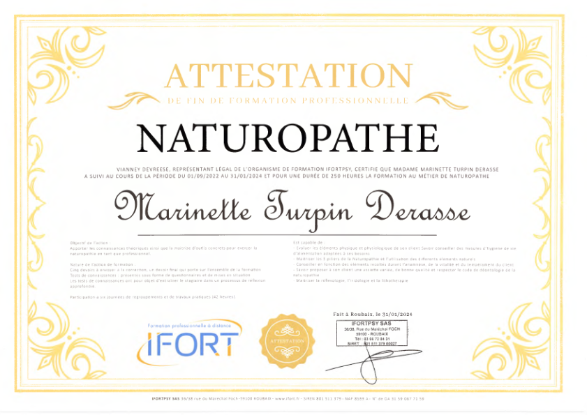 photo diplome Marinette Turpin