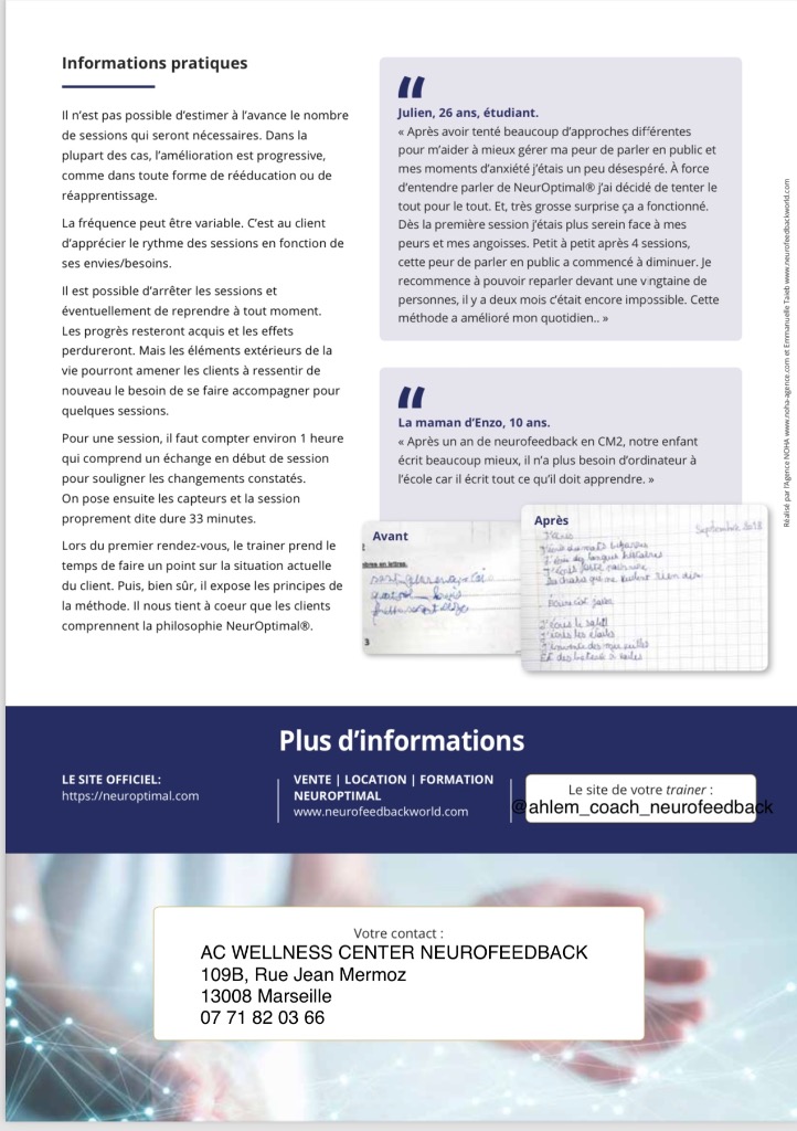 photo diplome AC WELLNESS CENTER NEUROFEEDBACK 