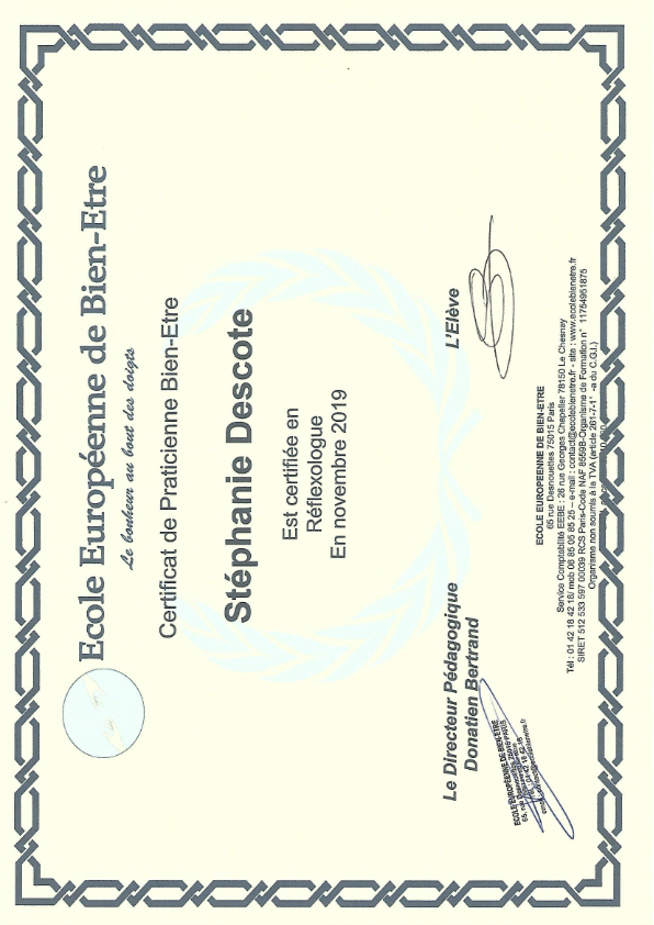 photo diplome Stéphanie Descote