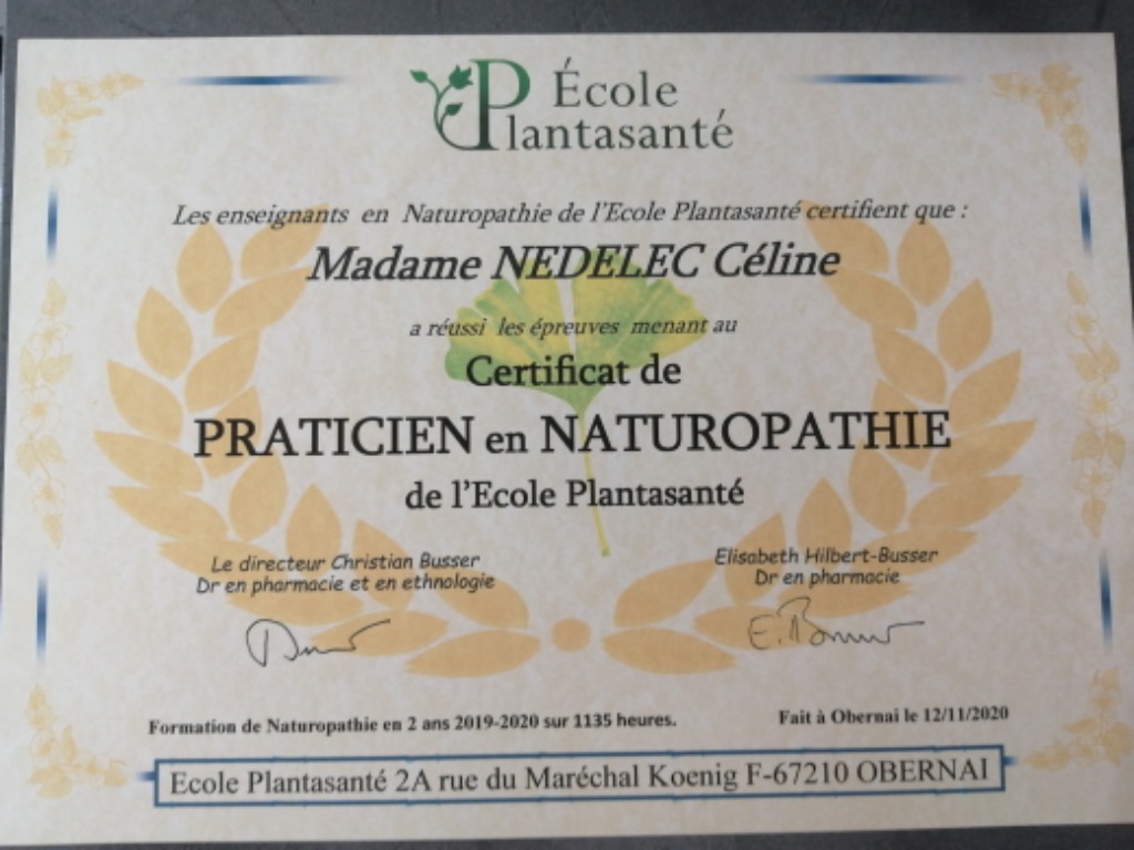 photo diplome Céline Réflexo