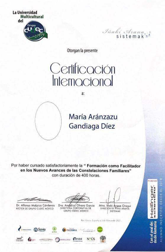 photo diplome Arantza Gandiaga