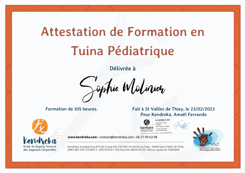 photo diplome Sophie Molinier