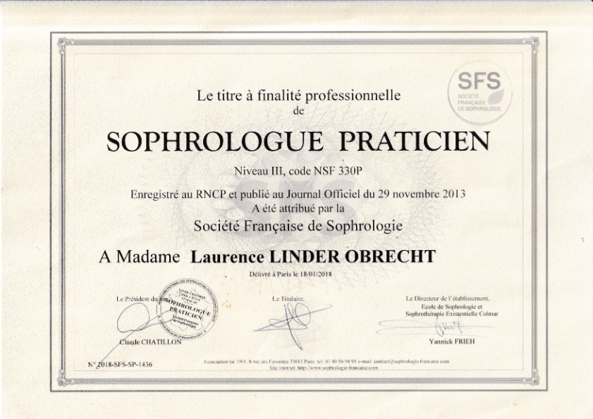 photo diplome Laurence OBRECHT