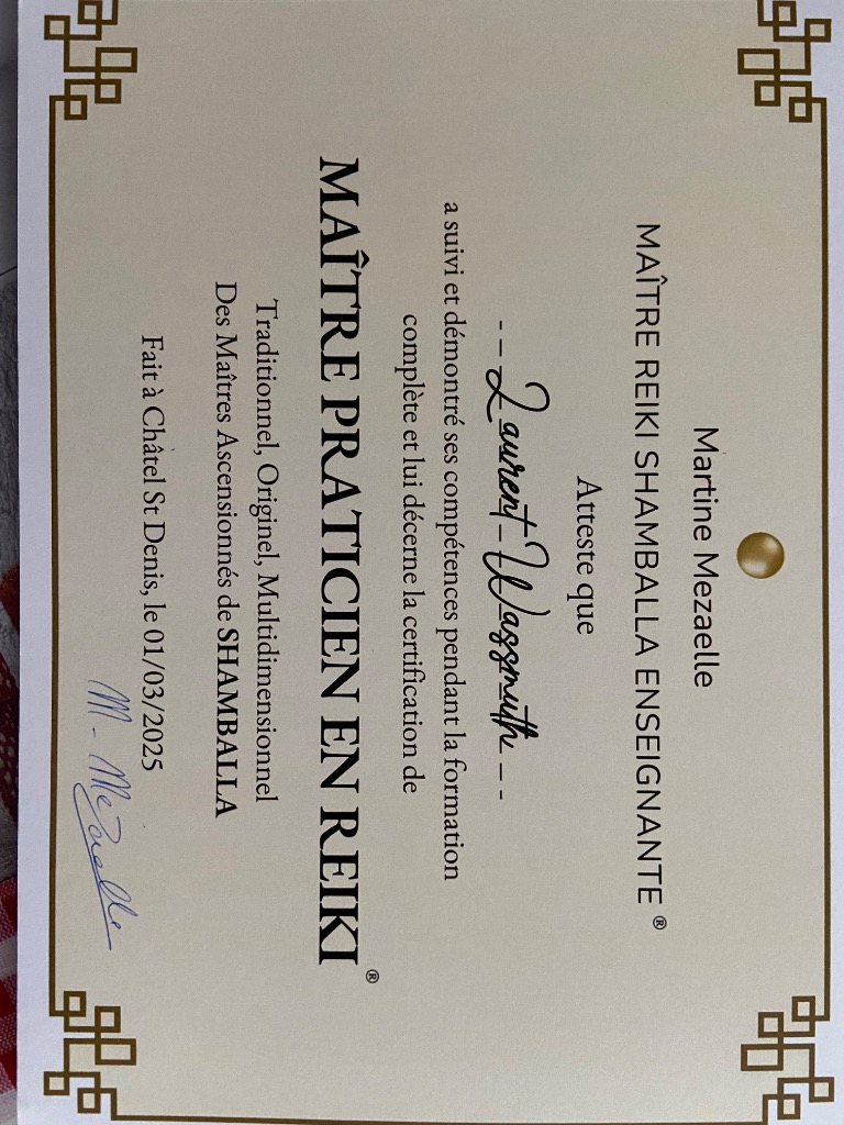 photo diplome Laurent PHOENIX