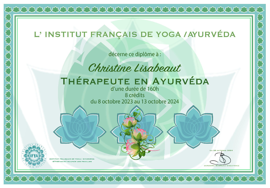 photo diplome Christine Lisabeaut