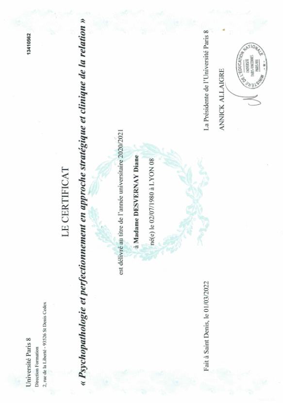 photo diplome Diane CATIMEL