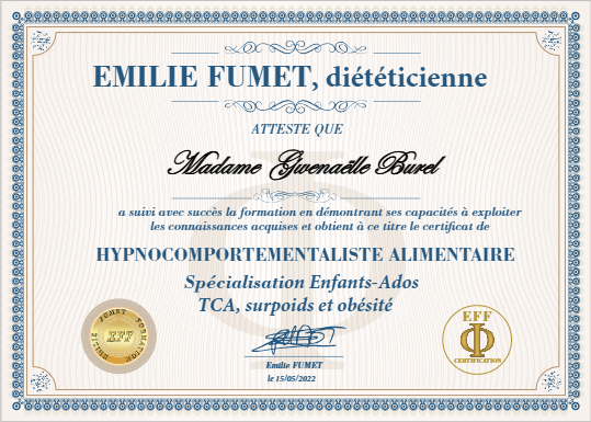 photo diplome Gwénaëlle Le Lay