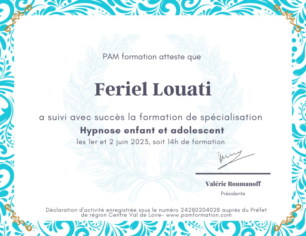 photo diplome Feriel LOUATI